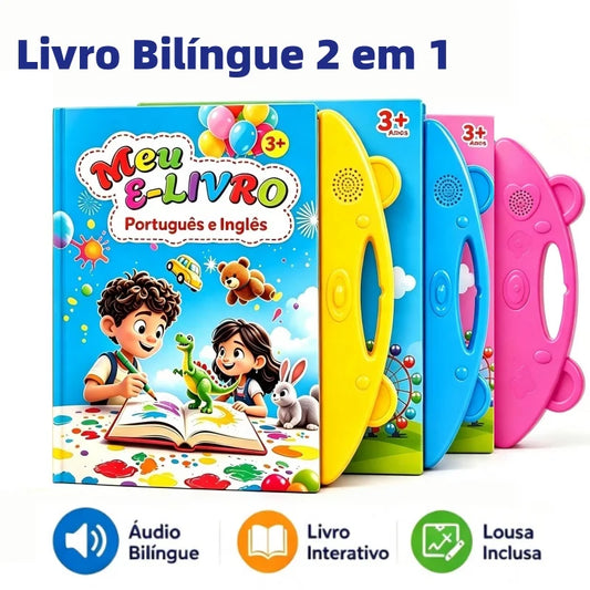 Livro interativo com sons para crianças